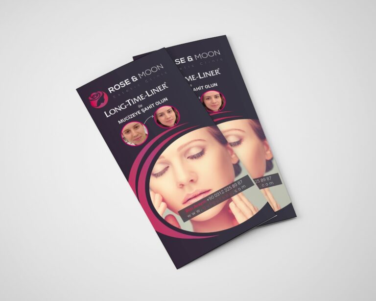 Rose Moon Güzellik Salonu için Broşür Tasarımı Gerçekleştirdik